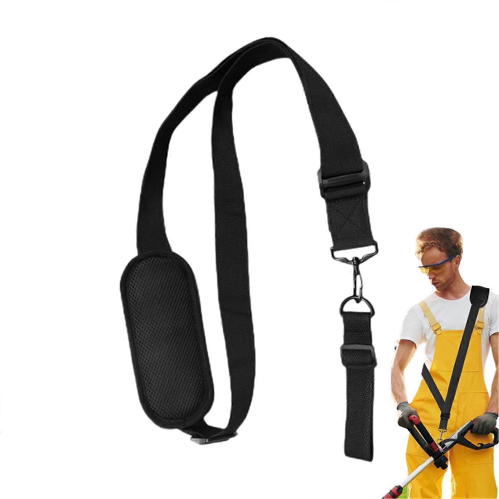 Adjustable Trimmer Shoulder Strap with Ergonomic Padded Support for Weed Eaters and Leaf Blowers