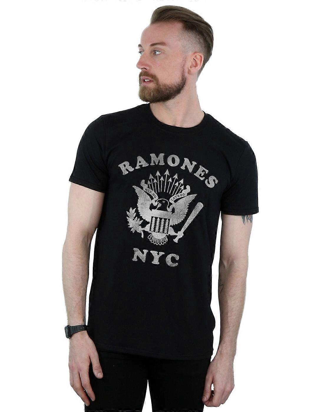 Ramones Men's Eagle NYC Distressed T-Shirt