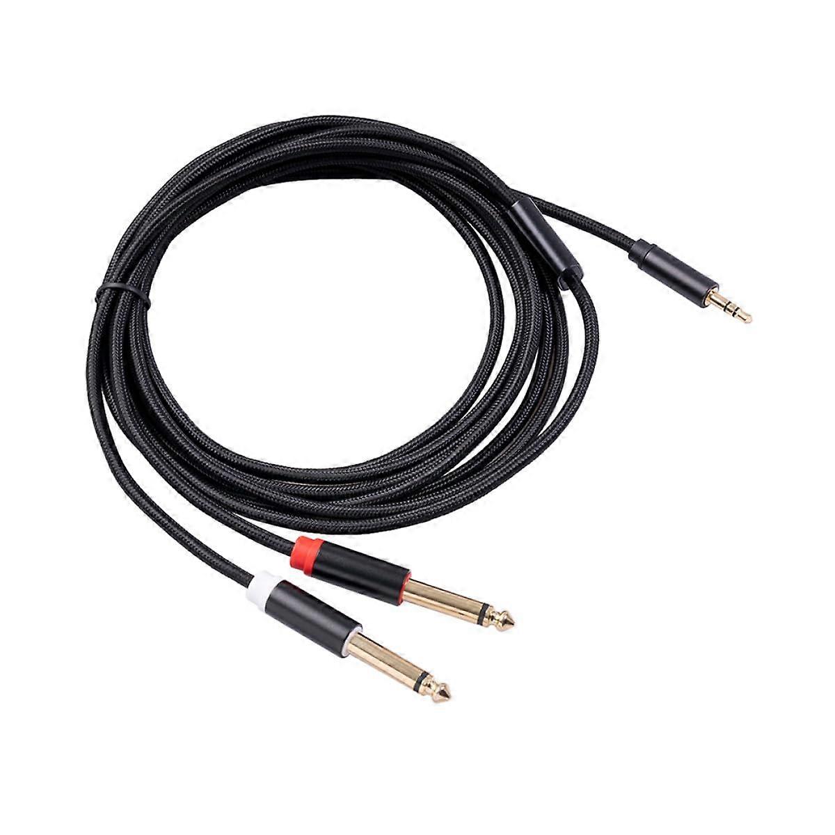 Gold Plated Stereo Audio Adapter Cable for Mixer and Guitar with  Density Shielding