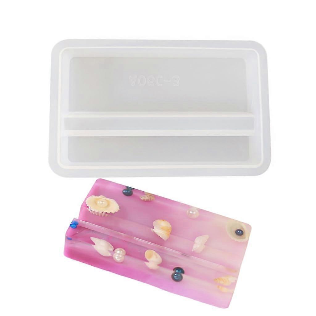 Silicone Phone Stand Mold Easy Demold Rectangular Flexible Design for Creative Desk Decor