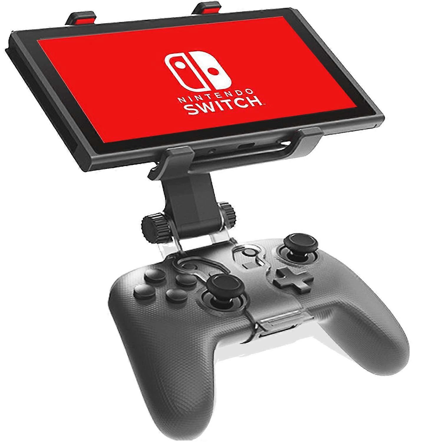 Mount with Adjustable Clamp and Rubber Grip for Nintendo Switch, Switch Lite and Pro Controller