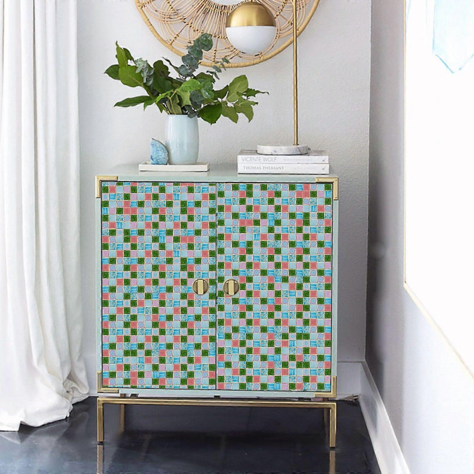 Wall Sticker Simulation Tile Stickers Self Adhesive Crystal Membrane Waterproof