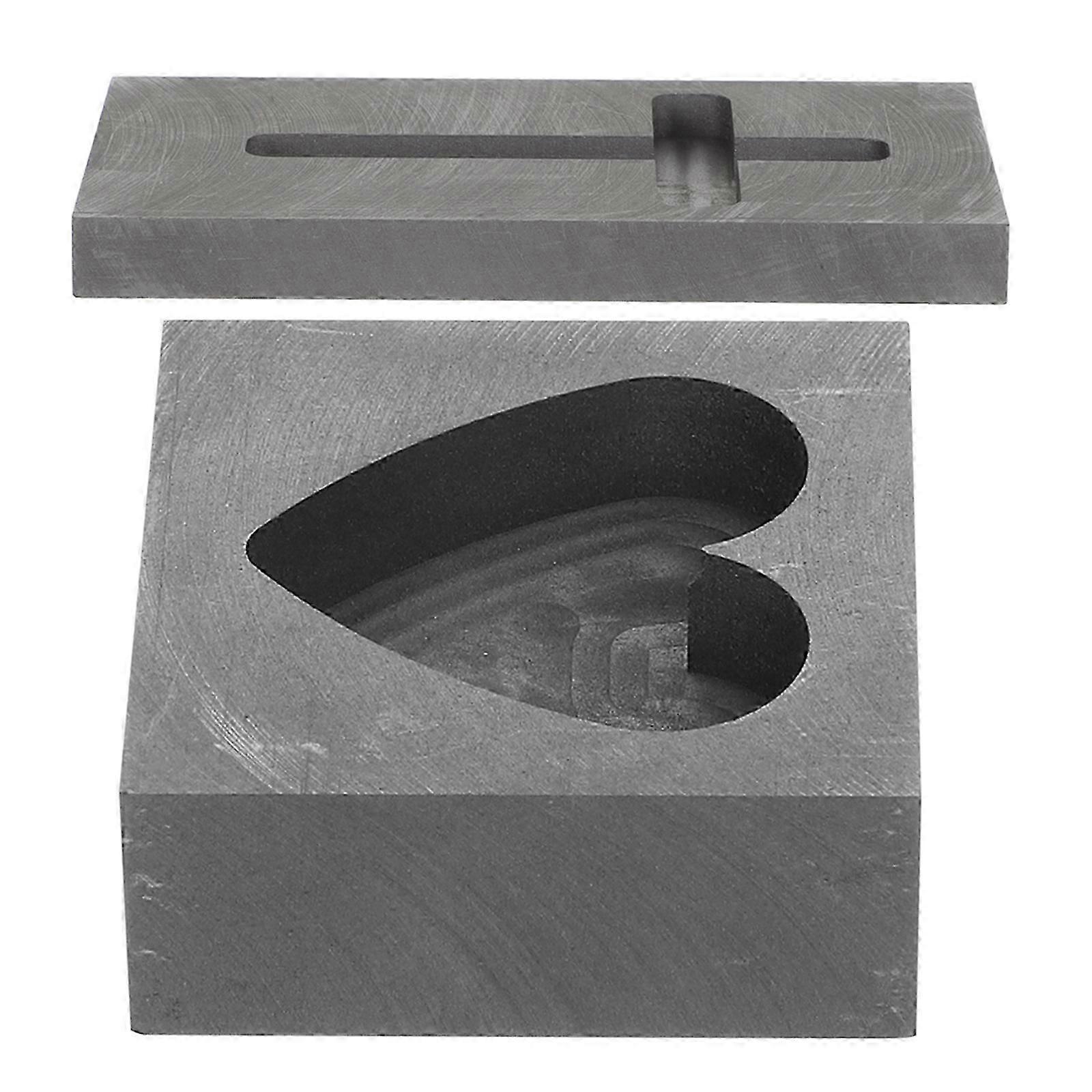 Heart Graphite Mold for Casting Copper 8Pcs Cross Shape Durable Mold