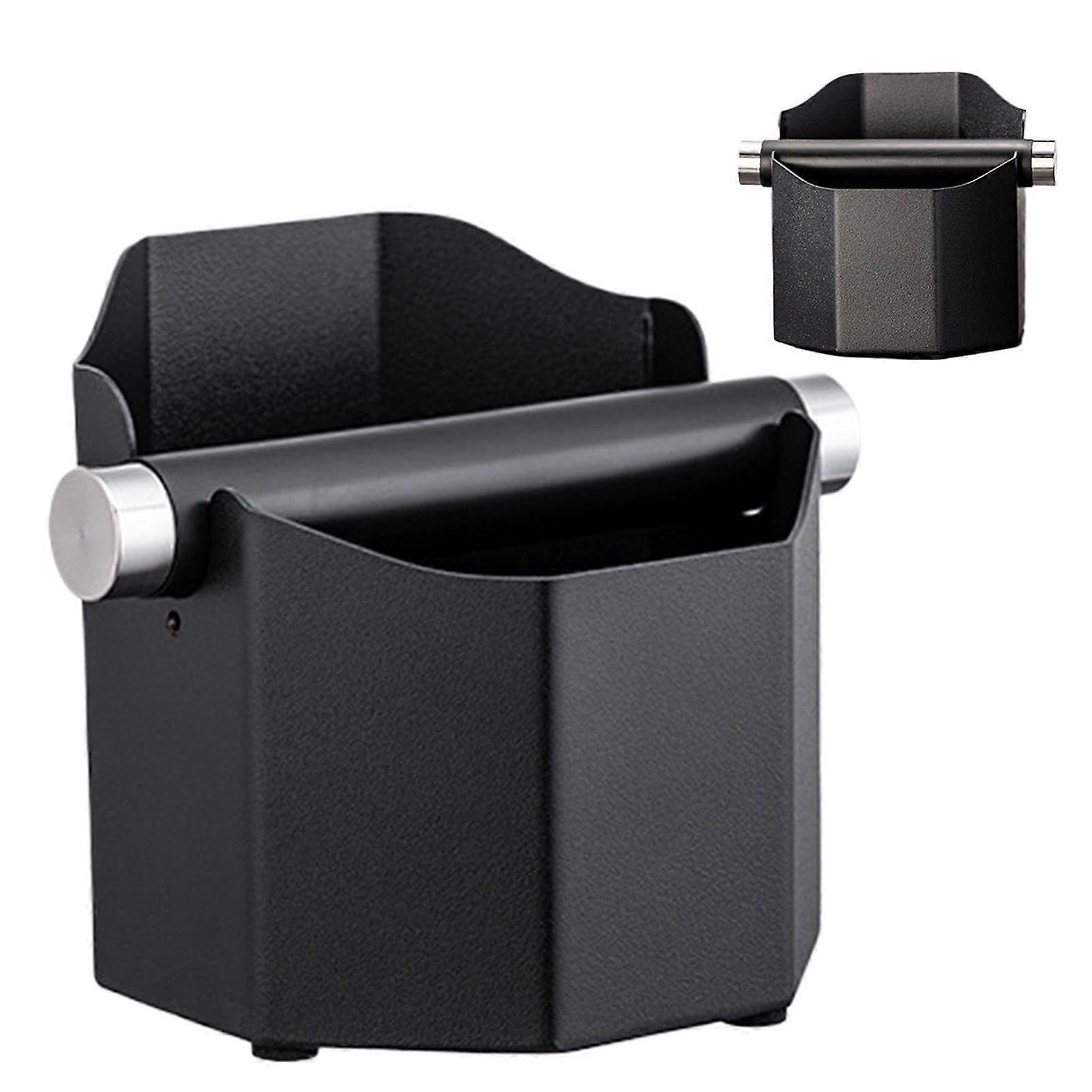 Espresso Knock Box with Removable Knock Bar, Large Capacity Splash Coffee Grounds Container