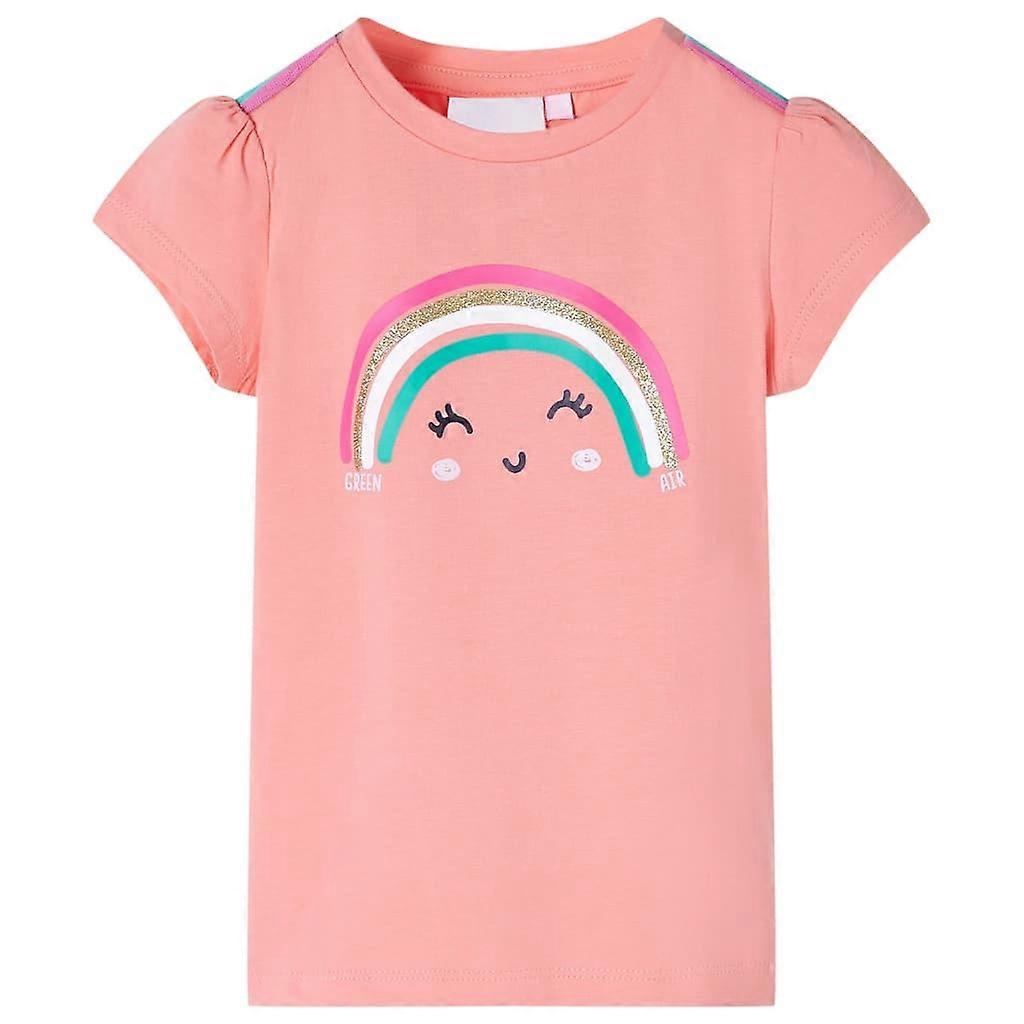 Kindershirt 140 lichtkoraalkleurig