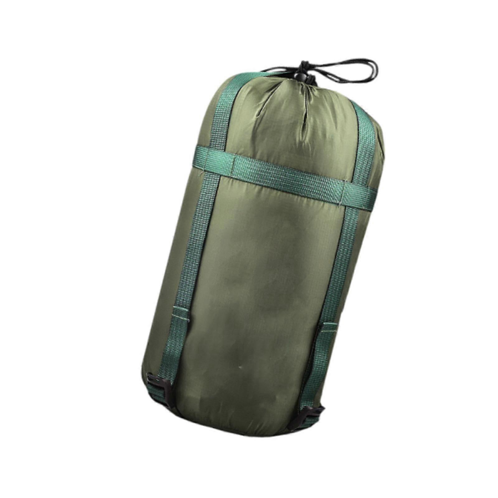 Compression Sack for Sleeping Bag Backpacking Camping Large Capacity Lightweight Green 7x15in