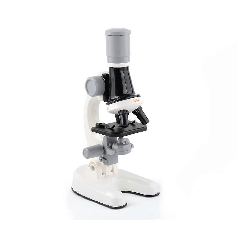 Kids Microscope Kit 1200X with Adjustable LED Illumination and Prepared Slides for Students White