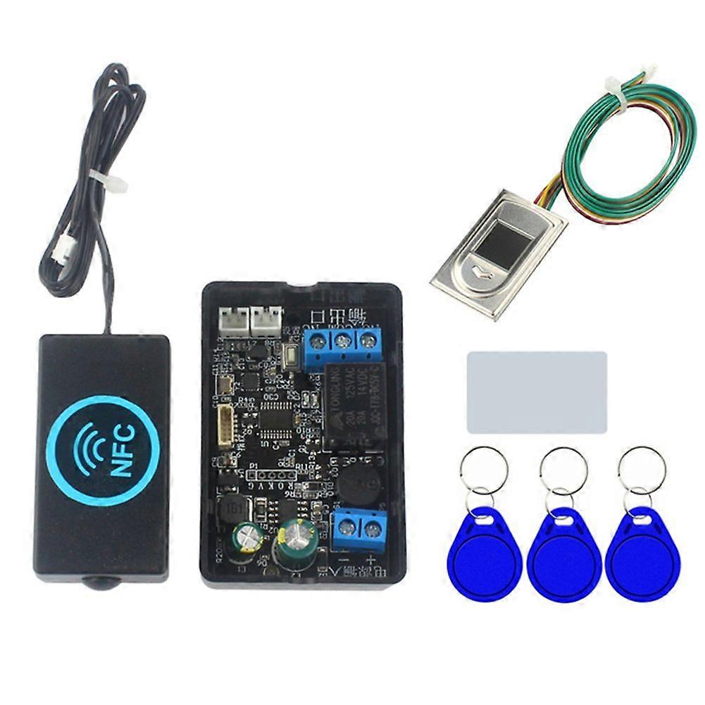 Fingerprint Access Controller NFC Electric Lock Control Relay Module IC Card Induction Switch S2 Fingerprint and NFC