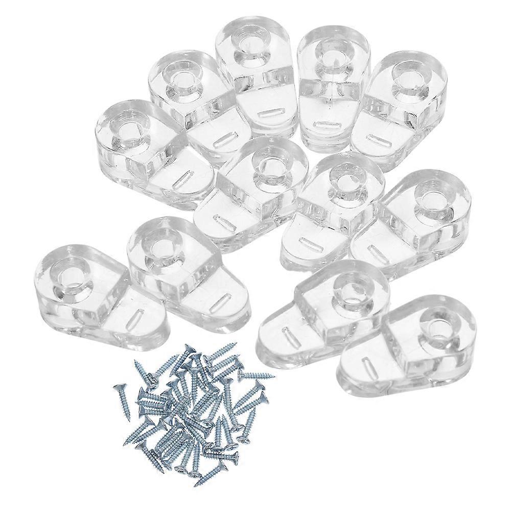 Glass Retainer Clips Cabinet Panel Clamps for Fixing Mirror Doors 40Set