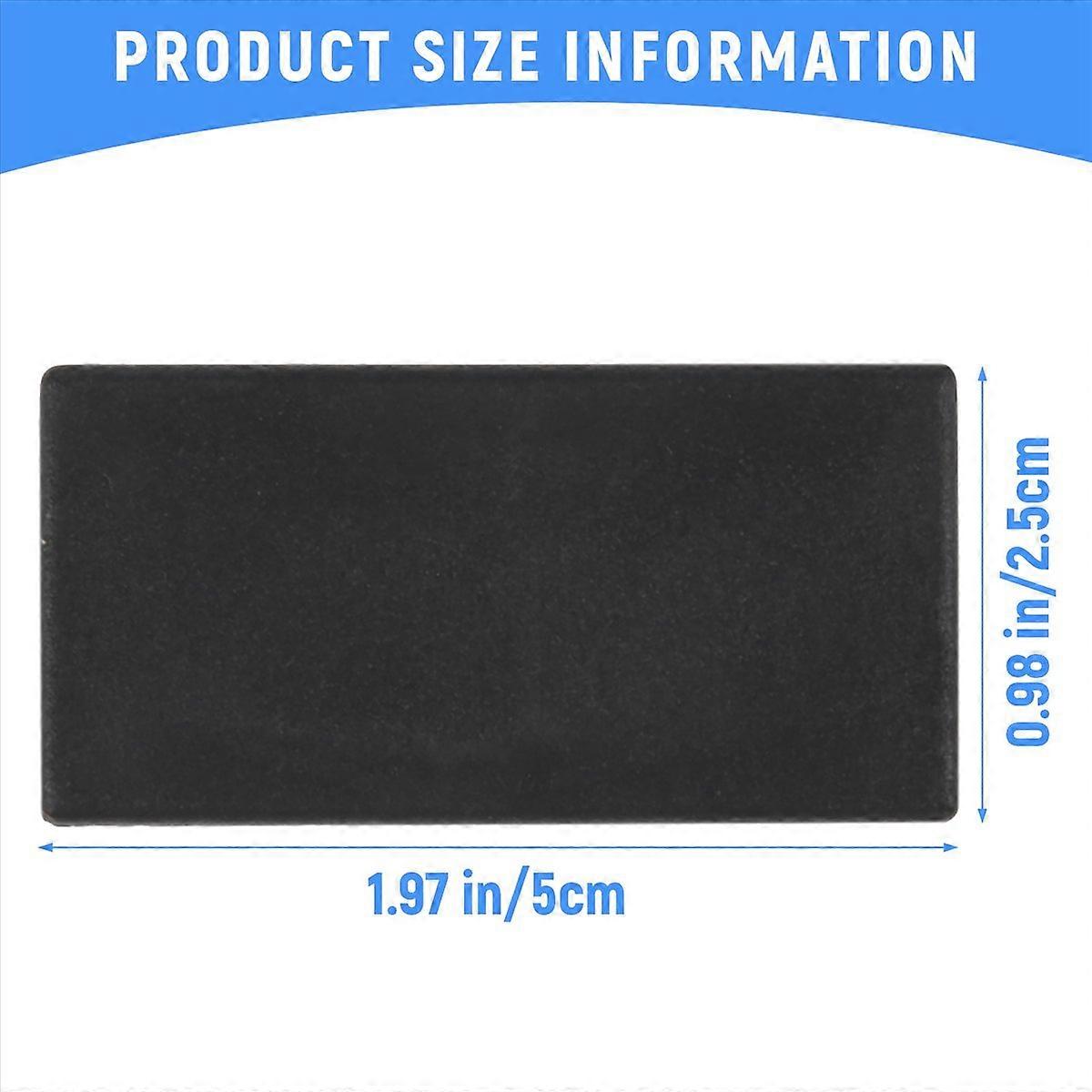  Plastic Rectangle Tube Inserts End Blanking Cap 25x50mm 10 Pcs Black