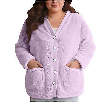 Kukoosong dame pysjamas i fleece, myk og komfortabel fleece, løs og plysj pysjamas, lodden yttertøy