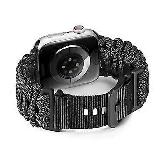 Hand Braided Paracord Band for Apple Watch 49mm 45mm 44mm 42mm Durable Nylon Sport Strap for iWatch Ultra 10/9/8/7/6/5/4/3/2/1