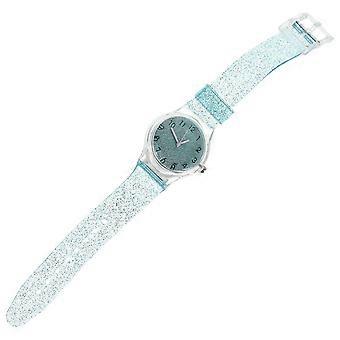 Kinder Mode Uhr Bunte glänzende Armbanduhr Kreative Quarzuhr Armband Dekoration Blau