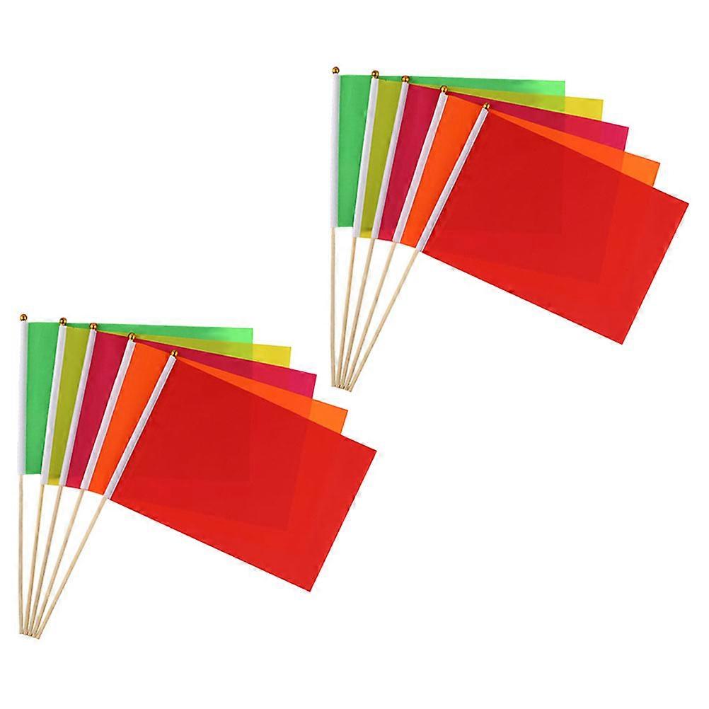 10Pcs Construction Marker Flags Marking Flags For Lawn Landscaping Durable Identification Tools