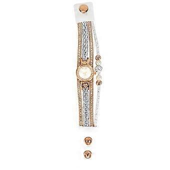 Women Watch Quartz for Timekeeping with Rhinestone and Wrist Chain