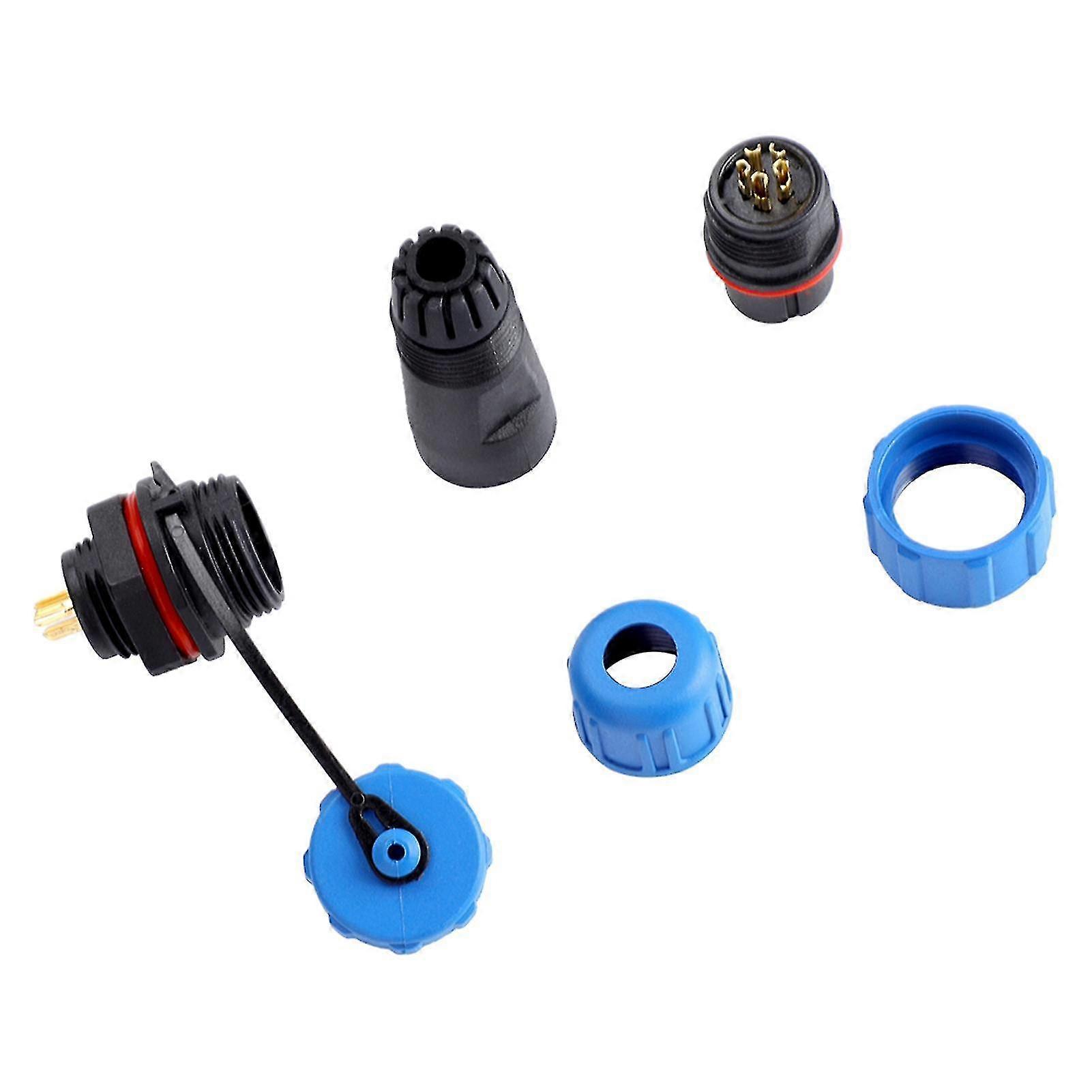 IP67 5 Pin Waterproof Plastic Socket Connector for Lamps, 6.5cm