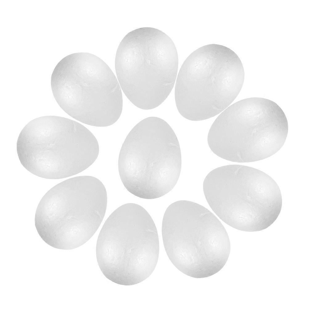 Plastic Fake Eggs Diy Egg Models Easter Celebration Oval Shape 10Pcs