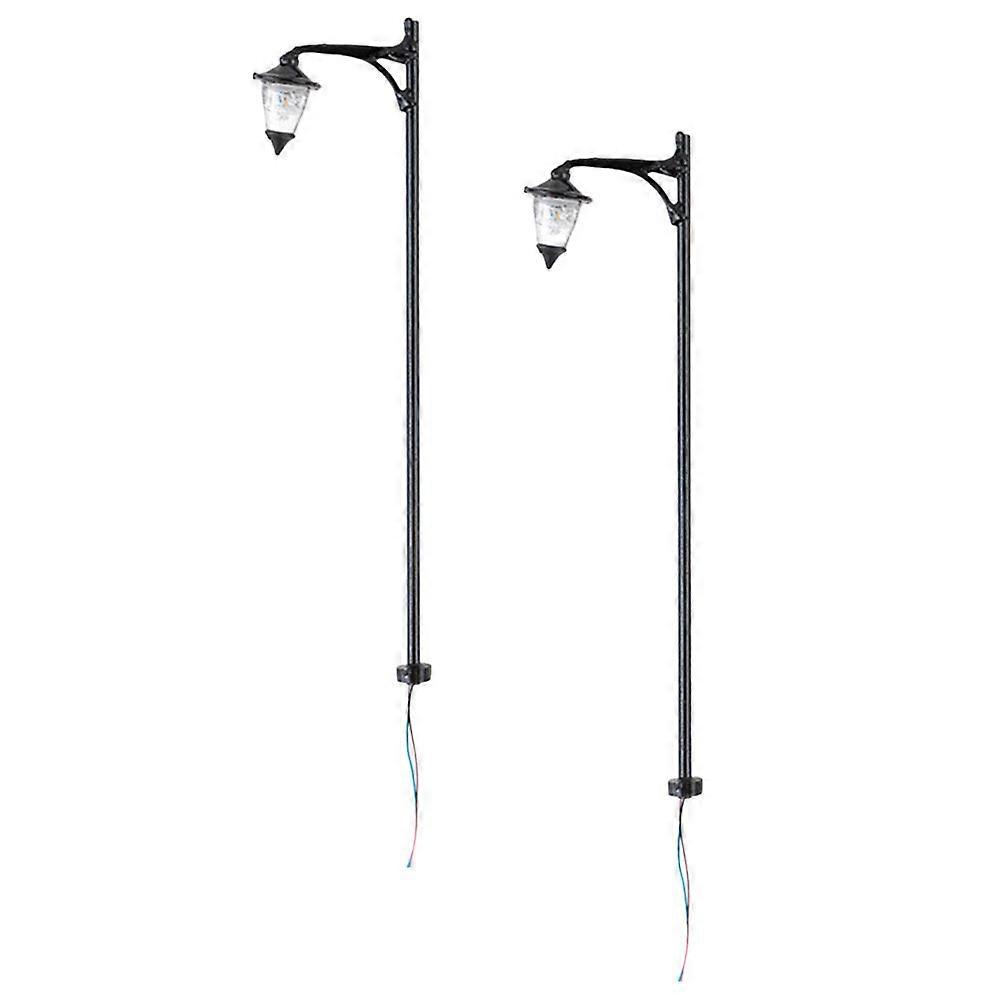 Model Courtyard Lamp for Decor 2Pcs Construction Sand Table Lights