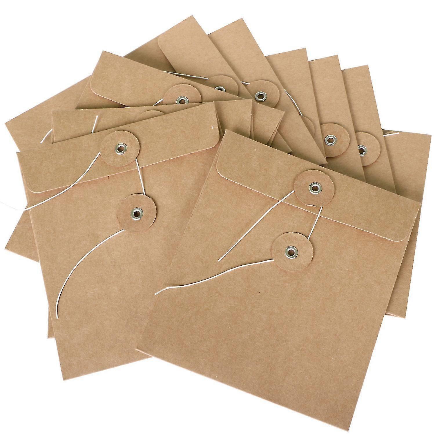 TRIXES Pack 10 Brown karton CD boríték tasakok