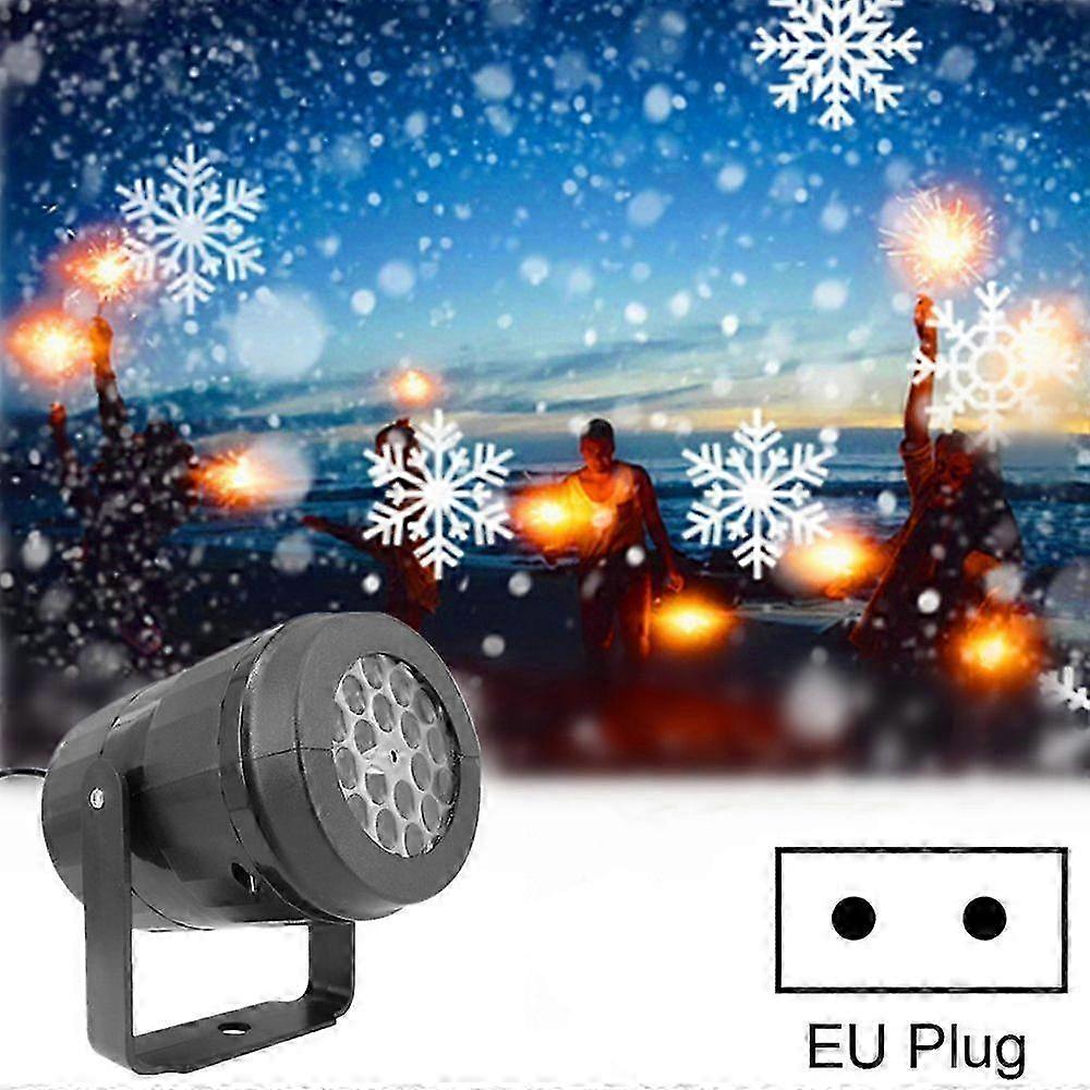 Christmas Decoration Snowflake Projector Light, EU Plug