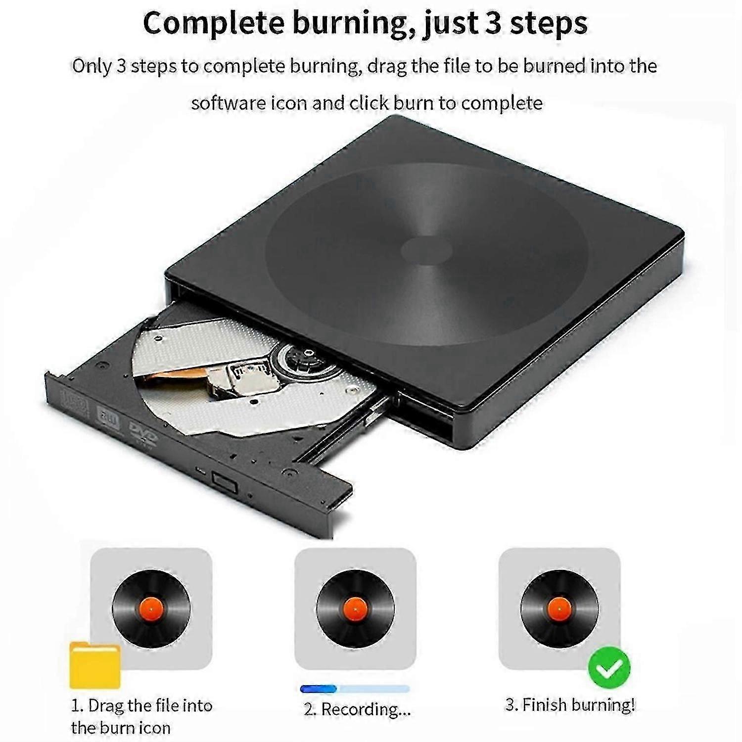 DVD External USB3.0 Reader CD Player Burner Optical Disk Drives
