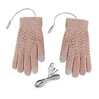 USB Rechargeable Heated Gloves for Women Touchscreen Enabled Full Finger Warmth in Winter