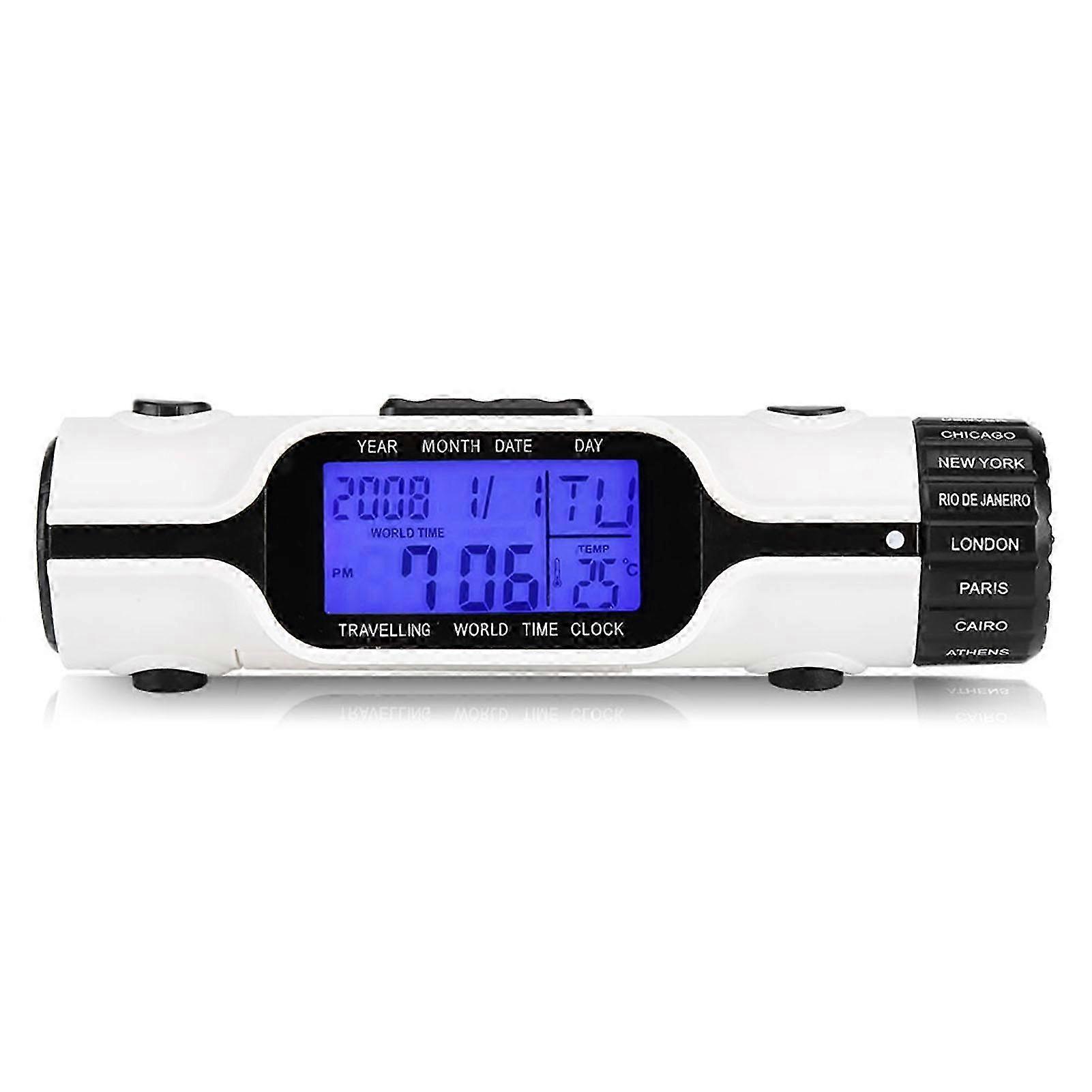LED Flashlight Digital Alarm Clock with Thermometer compatible withTravel
