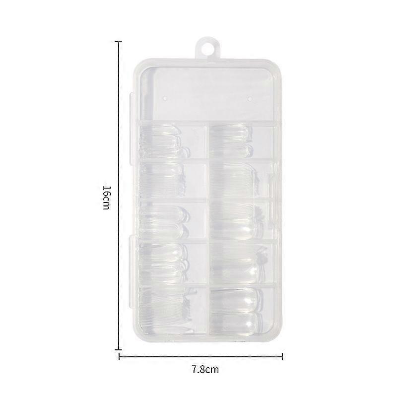 100 Pieces Transparent Nail Tip Oval
