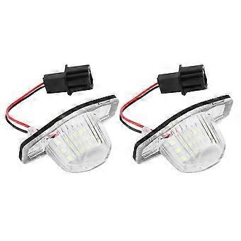 2pcs 18 LED Left&Right Car License Plate Light Lamp for Honda Fit / Jazz 2002-2014