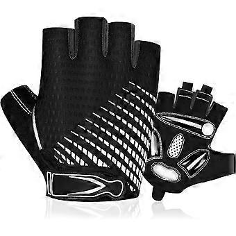 Fahrradhandschuhe Halbfinger Fahrradhandschuhe Gel Anti-Schock Anti-Rutsch, atmungsaktiver Halbfingerhandschuh Herren, Mountainbike Handschuhe Sommer Fitness Sport Klettern 