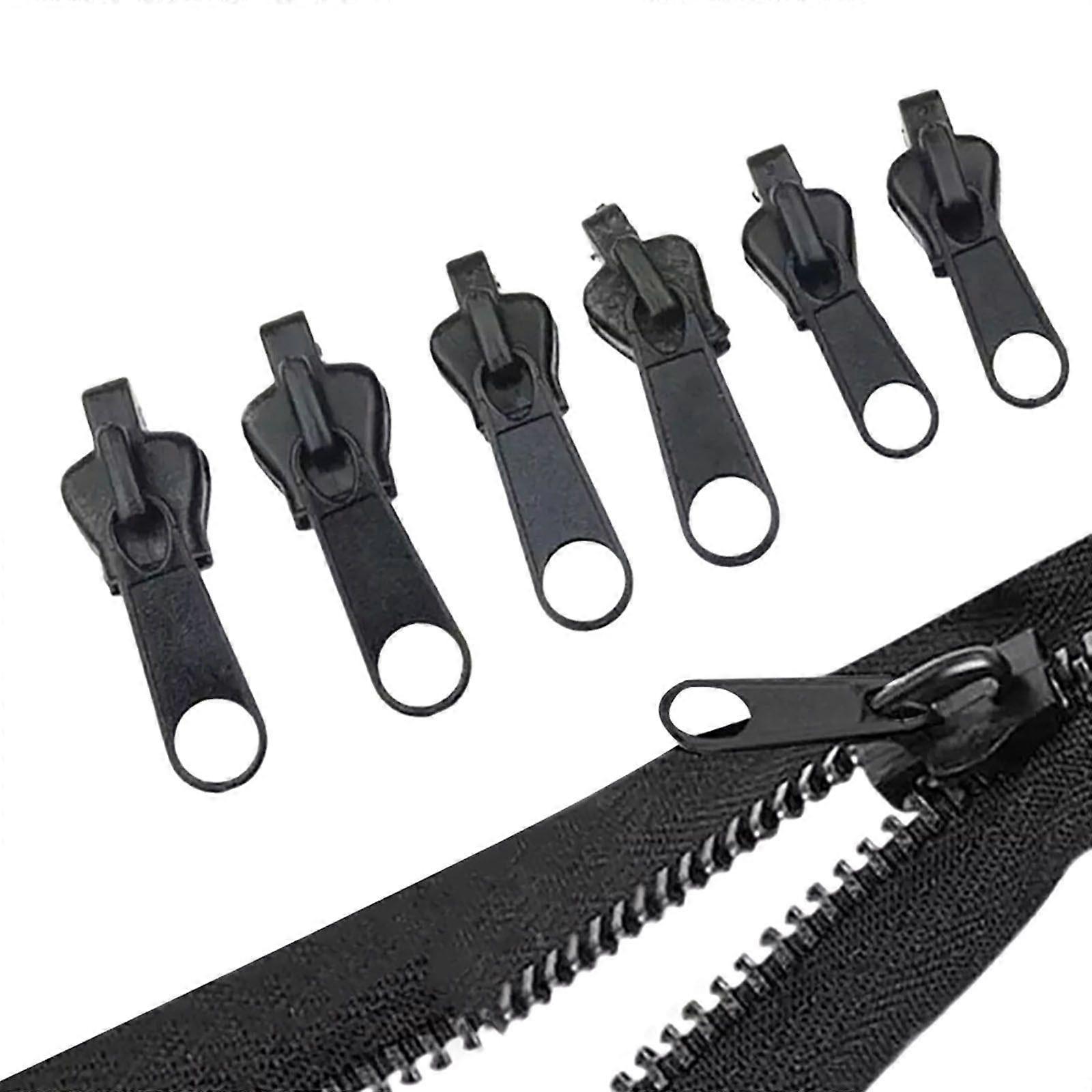 ClearanceFixed Zipper Pull Instant Slider Kit, Set, Remoable Replacement Set Black
