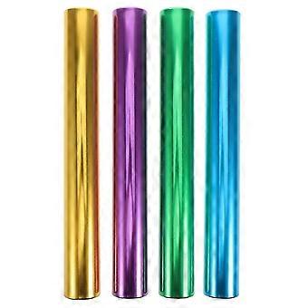 Track Racing Sticks Aluminum Alloy for Competition Tool 4Pcs Relay Racing Equipment
