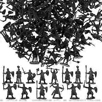 200-teiliges Set grauer Plastik-Modellspielzeug-Miniaturfiguren für Zuhause