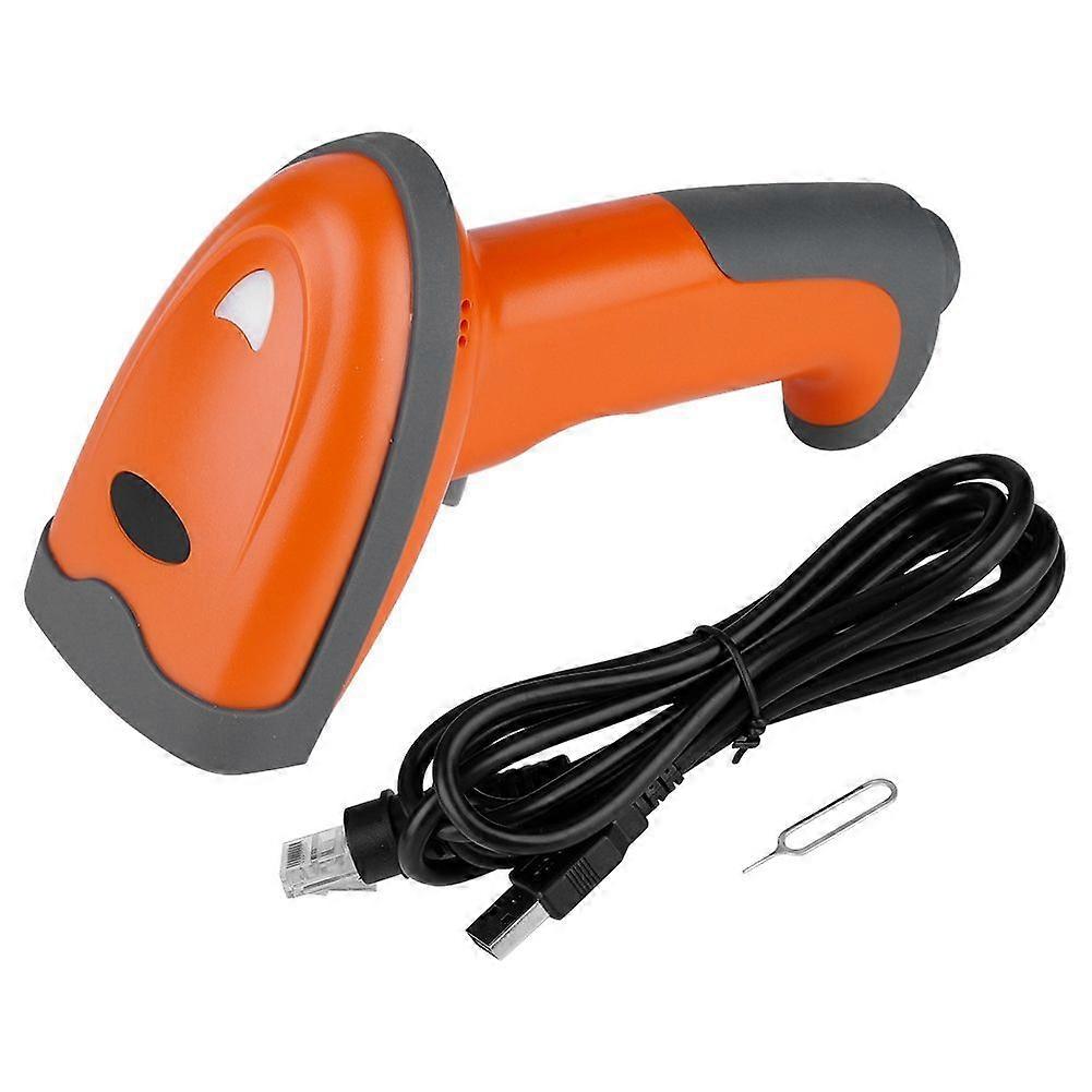 200 Times Second Decoding Barcode Reader 30 Pitch 65 Tilt 55 Skew USB Barcode Scanner Orange