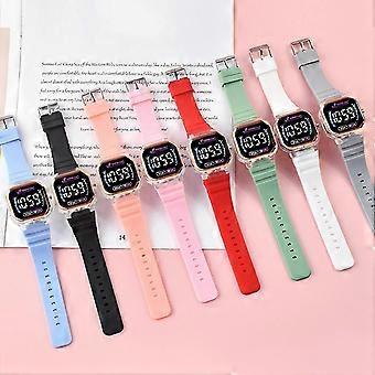 Electronic Watch Luminous Life Waterproof Square Dial Student Sports LED Digital Wrist Watch for Dai