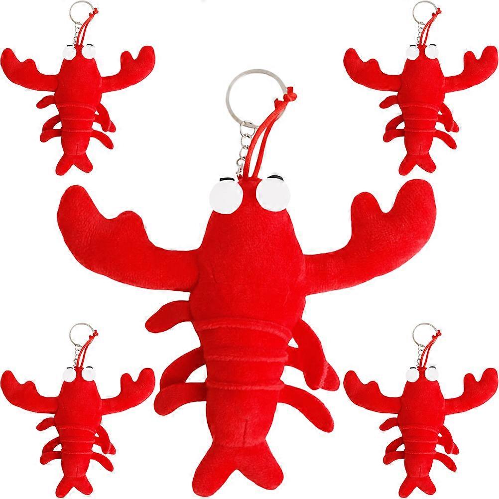 5pcs Crab Doll Keychains Plush Keychains Backpack Keychains Women Backpack Accessories