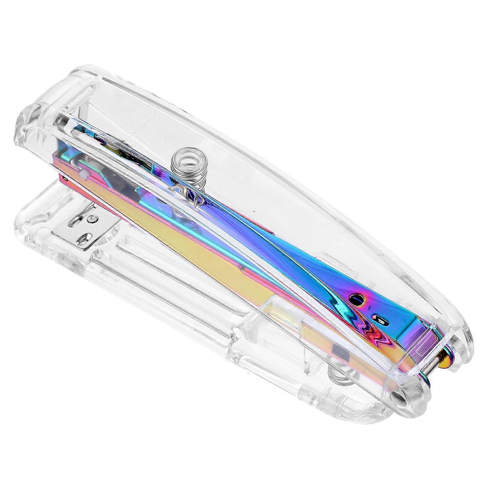 Plastic Stapler Transparent Stapler Students Stapler Hand Stapler Clear Stapler Home Office Stapler