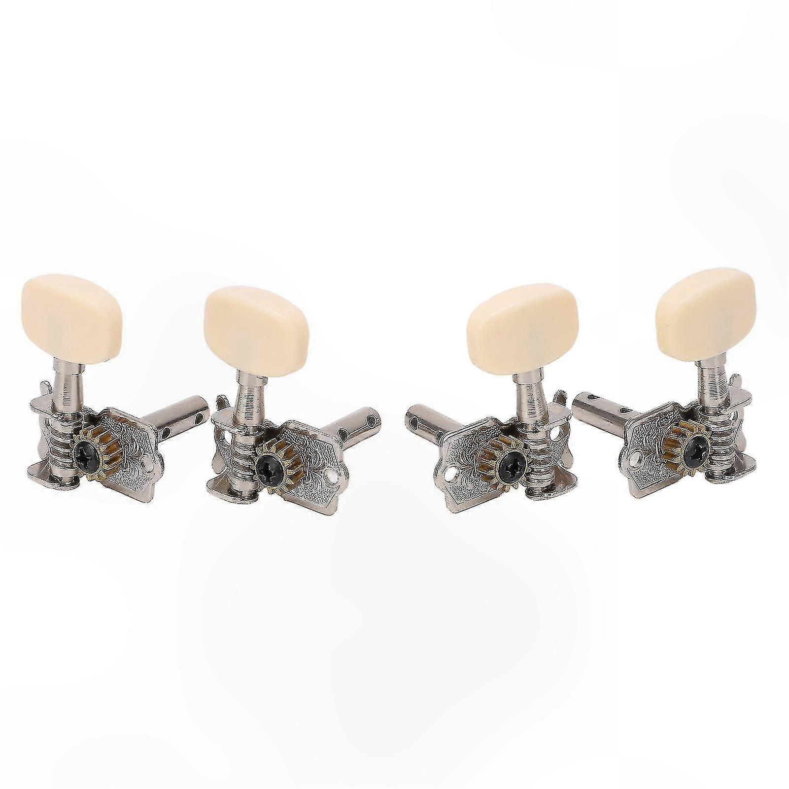 2-Left 2-Right Replacement Guitar String Tuning Peg, 2-Hole Tuner Key Machine Head 4Pcs Set Kit