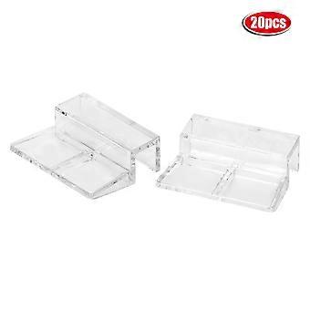 Lot de 20 supports de fixation en acrylique pour couvercle en verre, accessoire pour aquarium (10 mm)