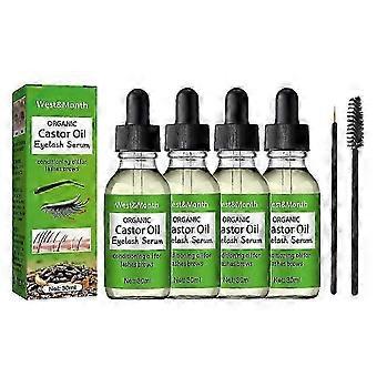 Biologische ricinusolie voor wimper- en haargroei, natuurlijk wimperserum, koudgeperst, bevordert dikkere, sterkere wimpers, wenkbrauwen en haar.