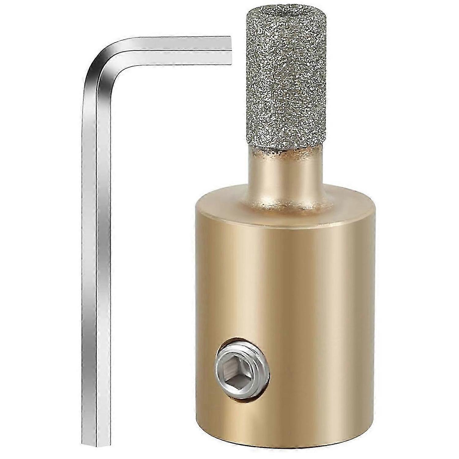 Glass Grinder Bits with Hex Wrench, (1/4 Inch)