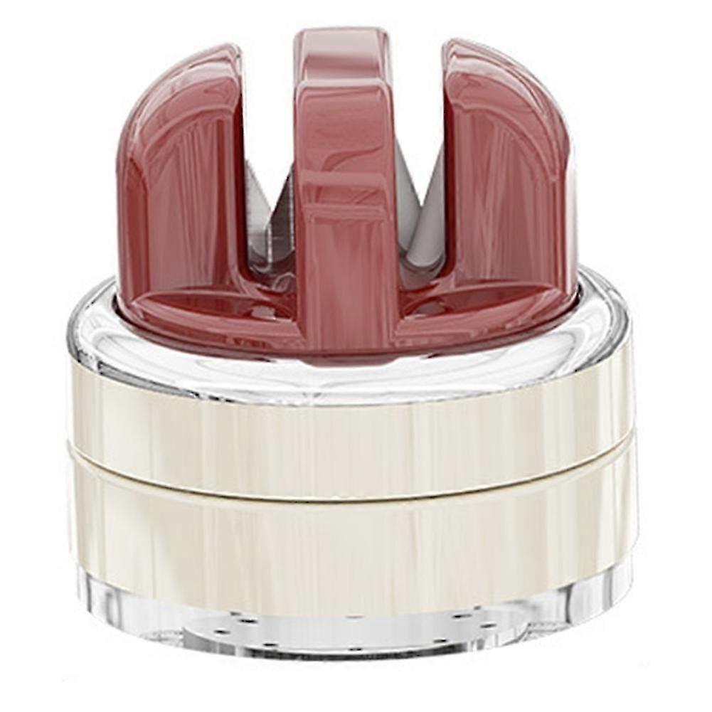 Knives Sharpener Multi-Angle Pocket Knifes Sharpener & Kitchen Sharpener with Suction Base for Knives, Scissors Red