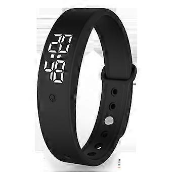 Lichaamstemperatuurmeter Thermometer Trillingsalarm Polsband Smart Armband Zwart