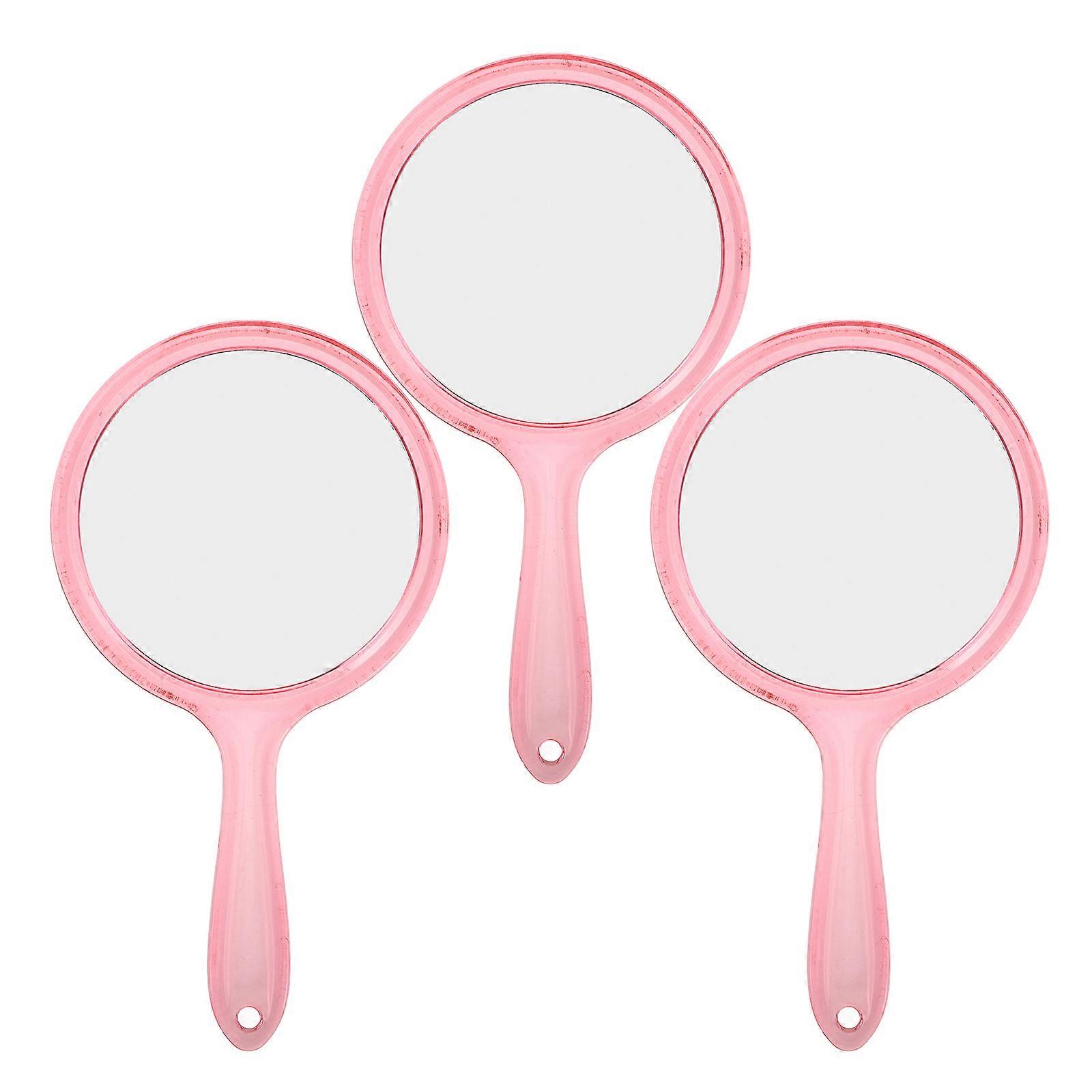3Pcs Double-Sided Handheld Magnification Mirror for Makeup Application