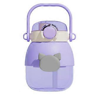 Kinderen Stro Cup Grote Capaciteit Leuke Cartoon Patroon Draagbare Waterfles voor Reizen Buitenactiviteiten 1050ml