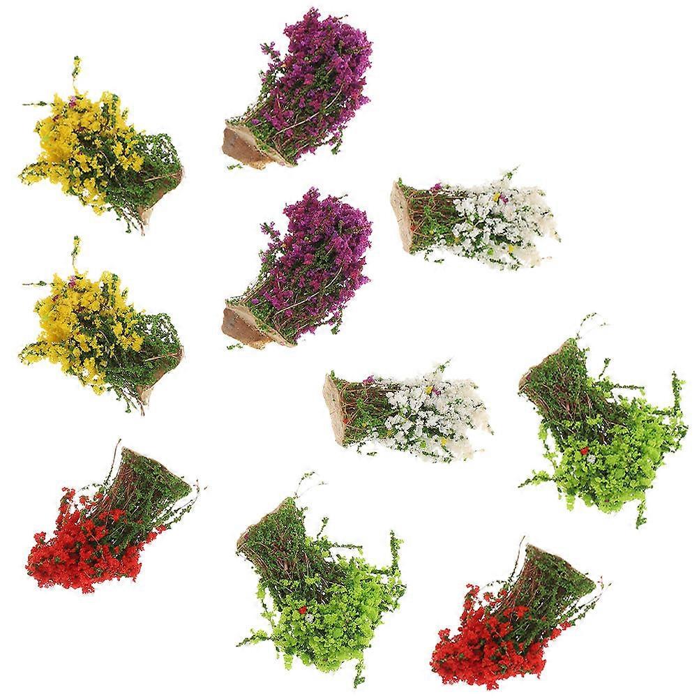 Simulated Grass Cluster for Decoration Use 50Pcs Sand Table Model Accessories