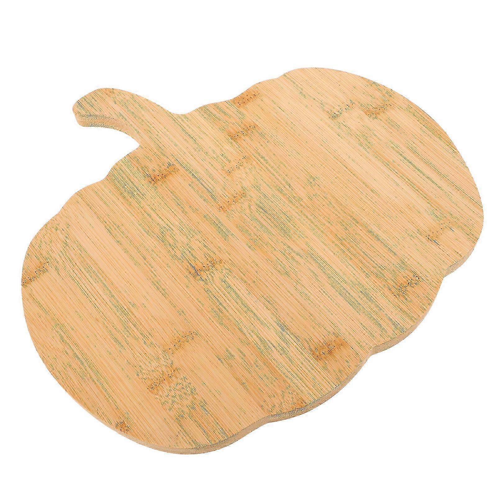 Kitchen Bamboo Cutting Board Beige Pumpkin Pattern for Halloween Decor