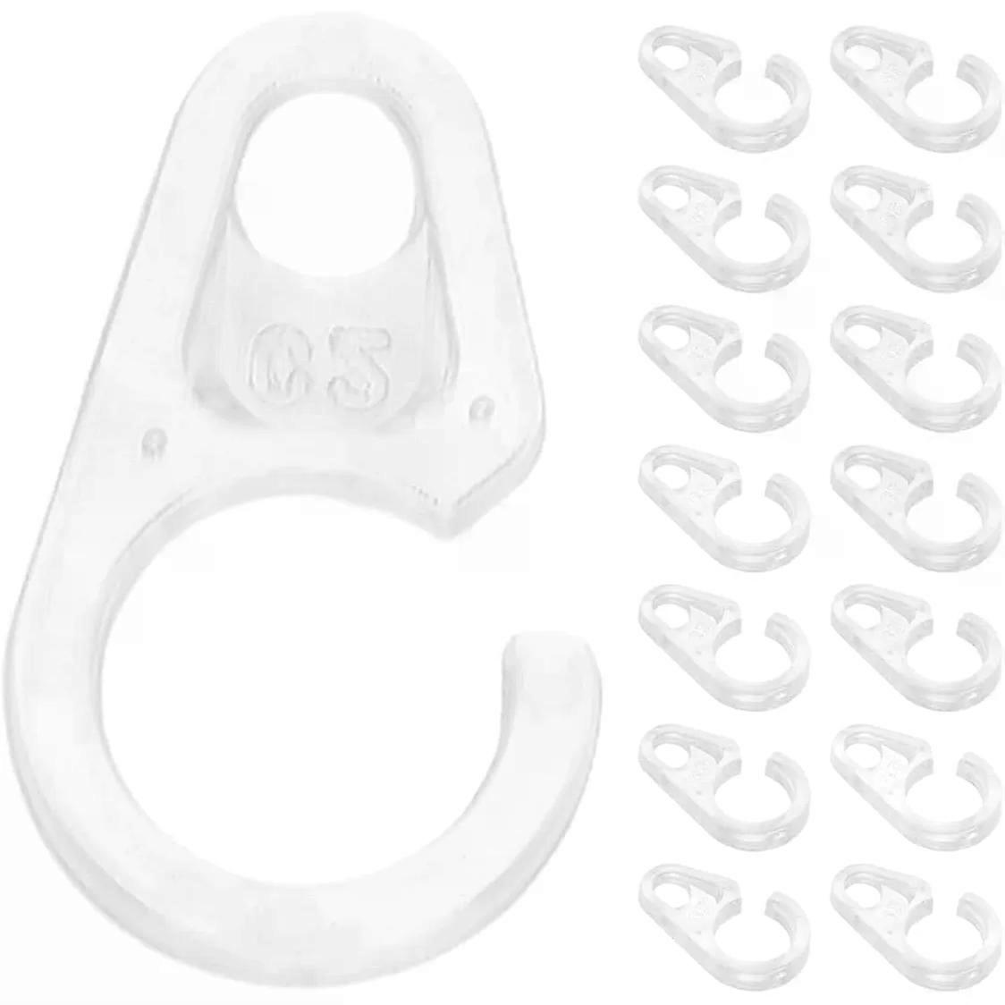 Hooks Plastic 30pcs, Smooth Sliding Rings for Window Rod