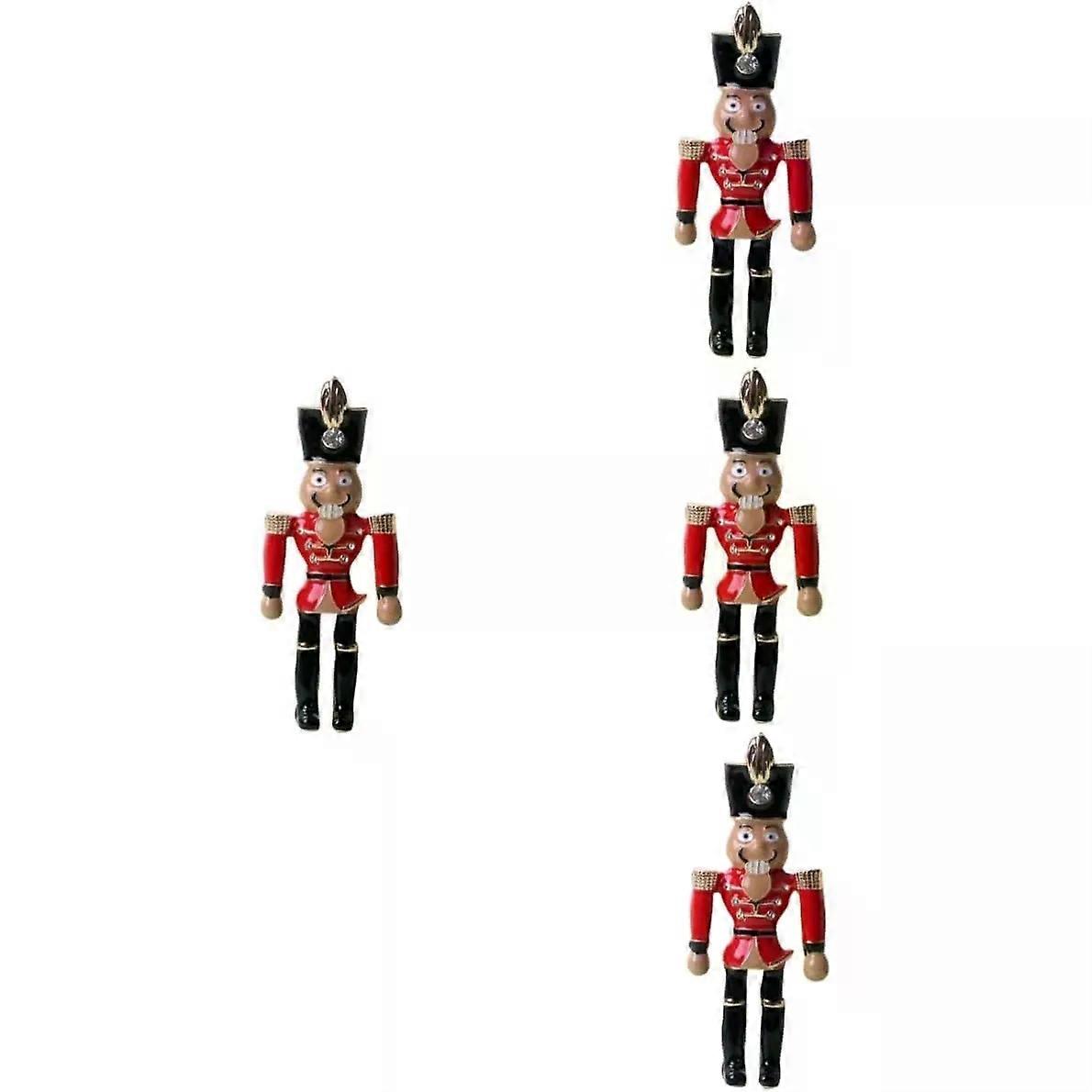 4pcs Nutcracker Soldier Large Brooch Extra Large Gothic Christmas Brooch