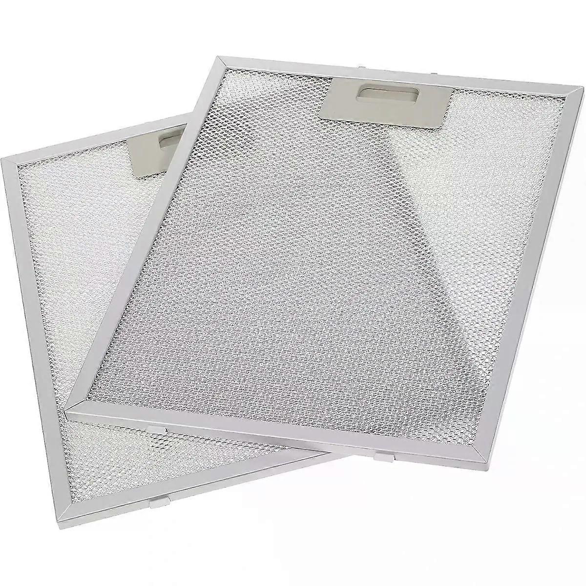 2pcs Range Hood Mesh Filter Replacement Aluminium Frame White